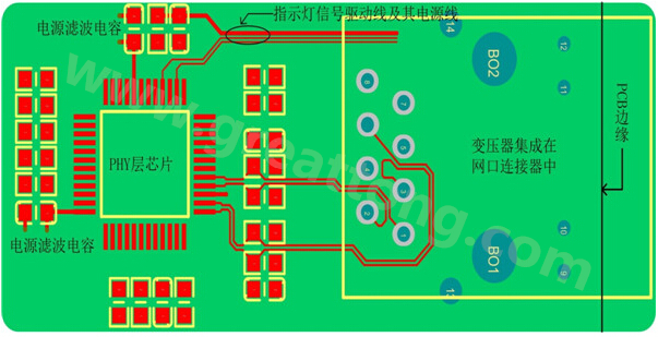 一體化連接器的網口PCB設計布局、布線參考圖-深圳宏力捷